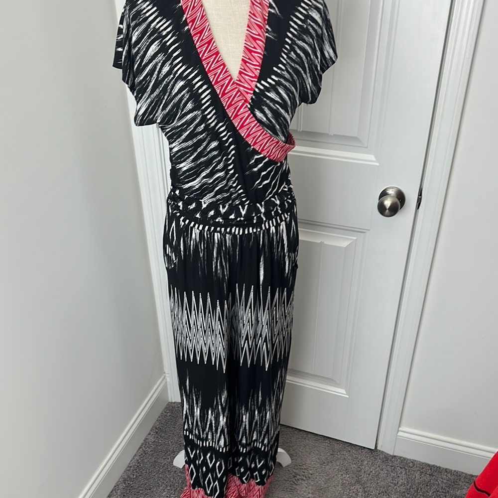 Chic Black and Pink Jumpsuit
